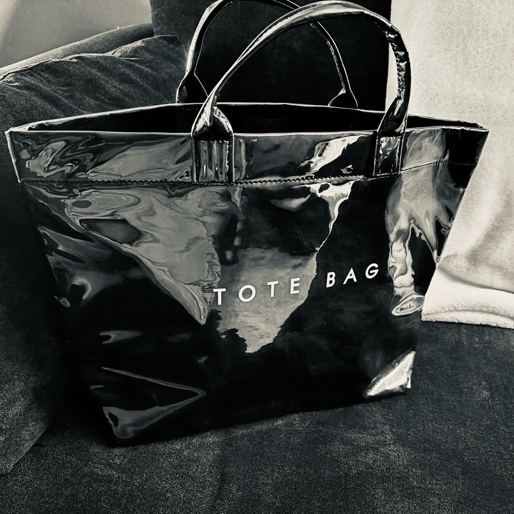 Source Unknown Glossy Black Tote Bag
